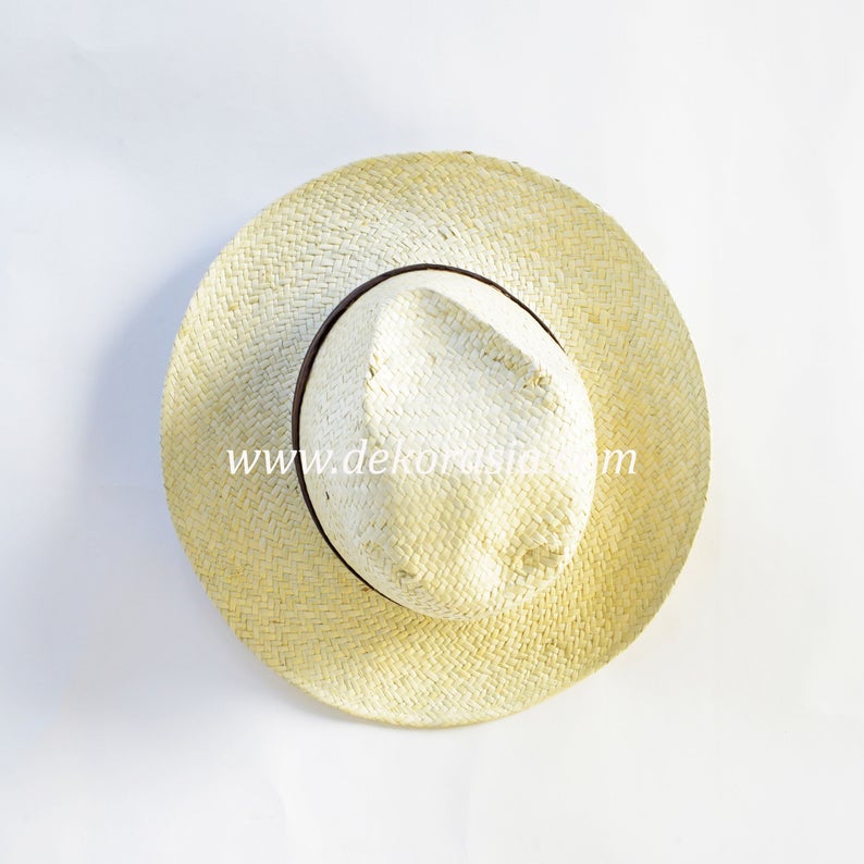 Panama Cowboy Hat Elegant Style With Simple Rope Beach Straw Hat For Men | Woven Hat | Free Shipping